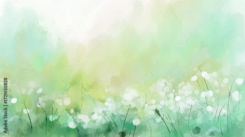 Obraz premium Generative AI created green foliage abstract, suitable for promotions, media, and fresh compositions