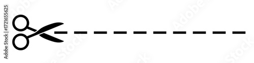 Scissors cutting. Cutting icon vector
