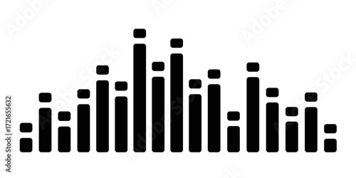 Sound wave vector. Equalizer vector bar