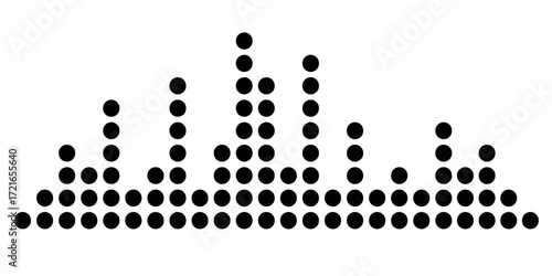 Sound wave vector. Equalizer vector bar
