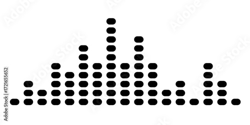 Sound wave vector. Equalizer vector bar