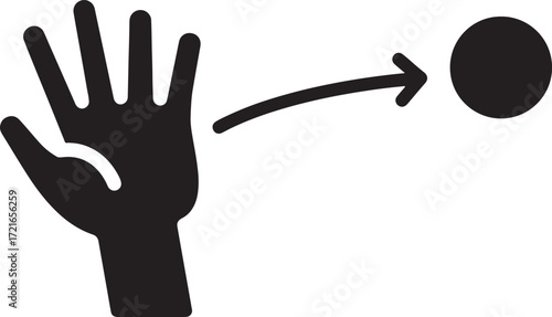hand, throwing, ball, motion, action, sport, game, play, release, trajectory, movement, gesture, object, graphic, icon, silhouette, symbol, activity, physics, dynamics, launch, toss, pitch, throw, pro