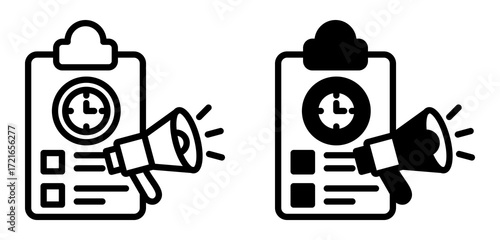 Marketing Plan Icon Collection line & Mixed Style 