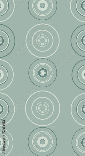 Repeating circular wave patterns on a muted green background.