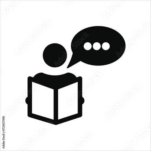 lecturer icons. simple solid vector