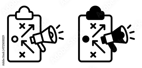 Tactics Marketing Icon Collection line & Mixed Style 