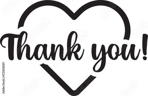 thank you, heart, love, gratitude, appreciation, message, text, script, calligraphy, handwritten, outline, shape, symbol, graphic, design, simple, flat, vector, illustration, romantic, sentiment, expr