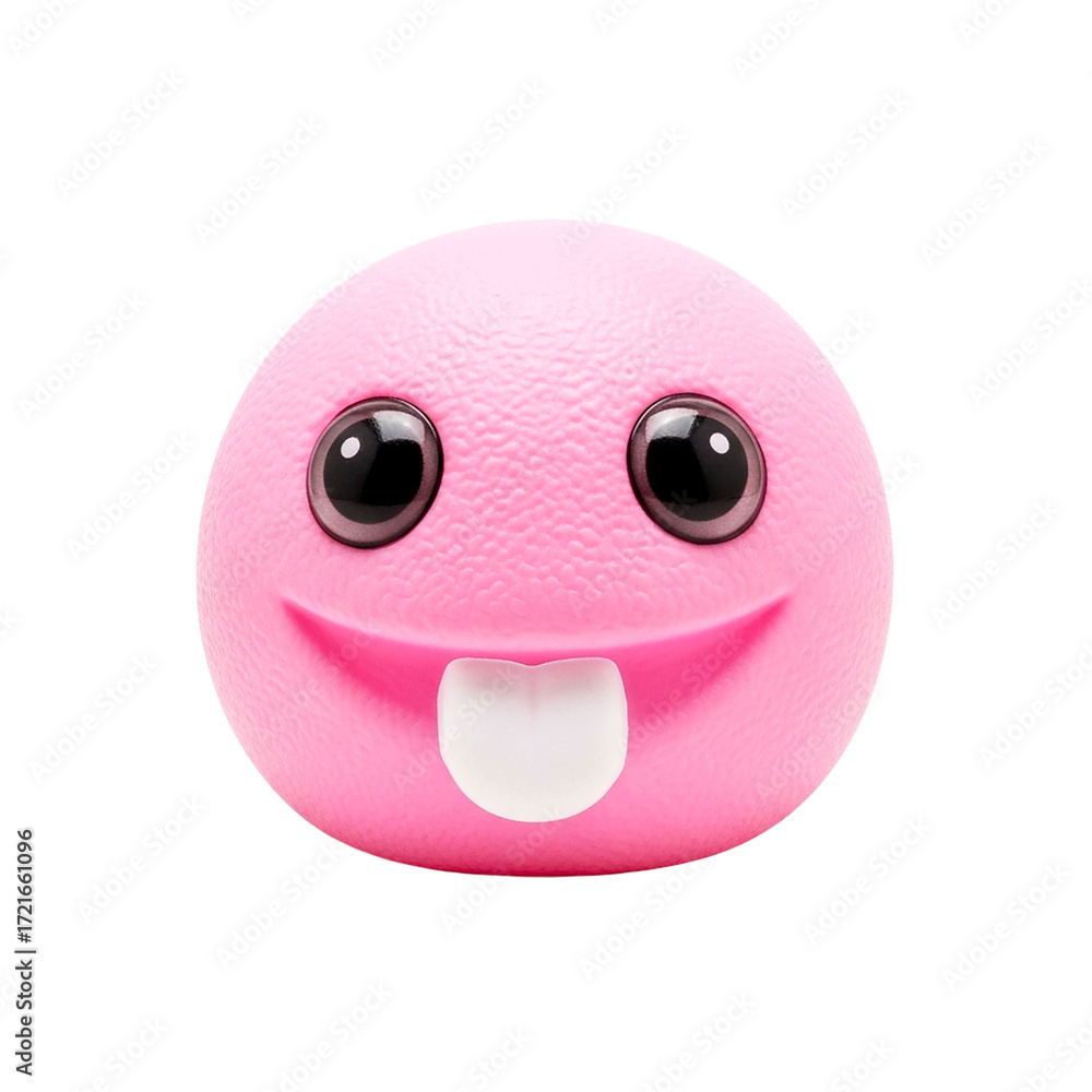 Fototapeta premium Pink Emoji Vector Funny Face Expression Illustration Character Clip Art Graphic Design 3D on transparent background