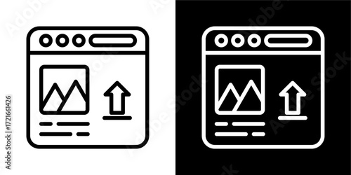 Upload icon of a flat style vector 