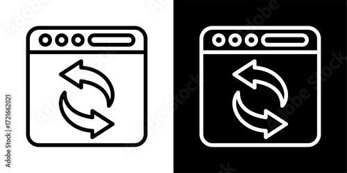 Repost icon of a flat style vector 
