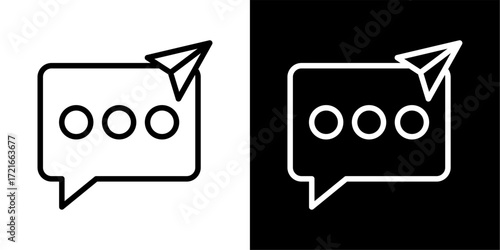 Direct Message icon of a flat style vector 