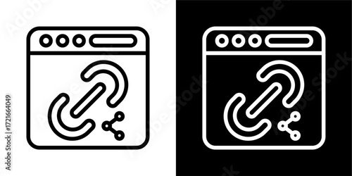 Link Share icon of a flat style vector 