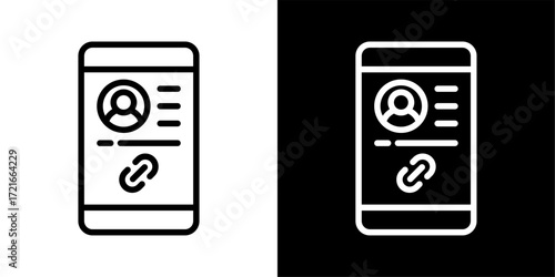 Bio Link icon of a flat style vector 