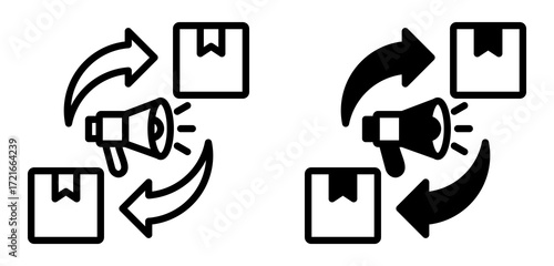 B2B Product Marketing Icon Collection line & Mixed Style 