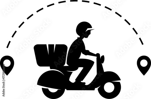 Online Delivery Service Concept..Moving home glyph solid icons. Containing data, strategy, planning, research solid icons collection. Vector illustration. For website design, logo, app, template,