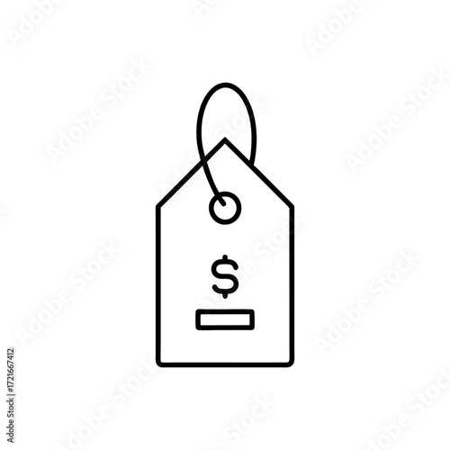 Simple price tag line drawing