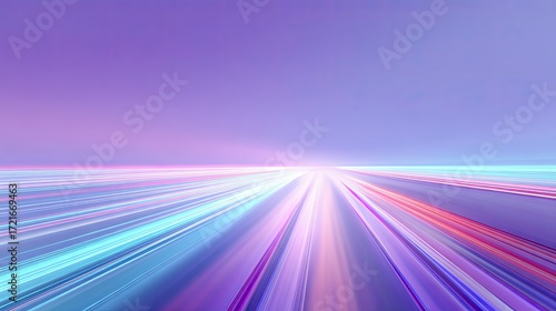 Abstract blurry light trails for speed and data concept. Futuristic background for modern technology design. Digital movement visualization.