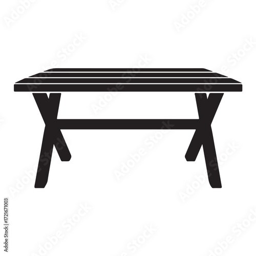 Illustration of a simple wooden table