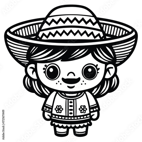 little girl and boy in a hat