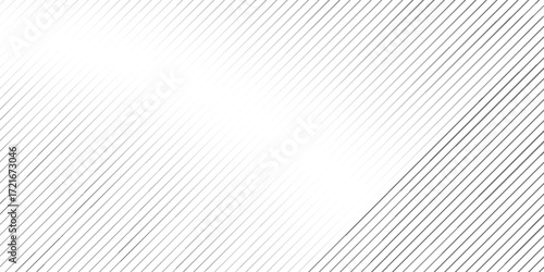 Slant line halftone gradation texture. Fading diagonal stripe gradient background. Black oblique pattern backdrop. Vanishing thin parallel line wallpaper for overlay