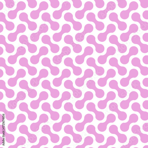 Pink meta balls seamless pattern design