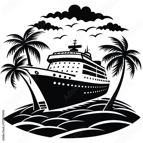 cruise ship on the sea