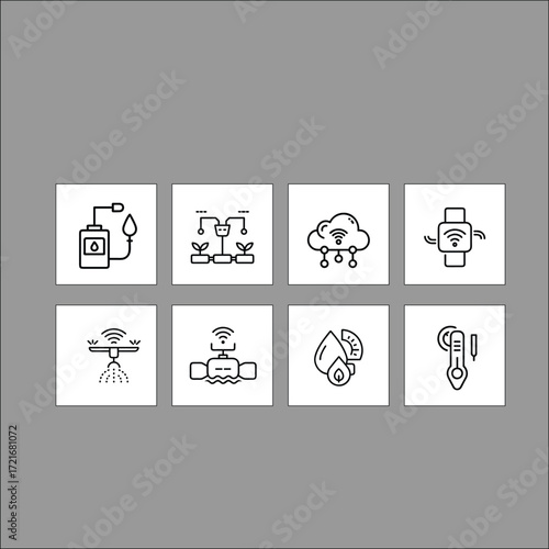 Smart Home Automation Icons Connected Living & Modern Technology