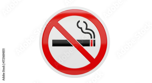 Free Download Isolated no smoking sign prohibiting cigarettes in public places, health concerns - GFXLoad