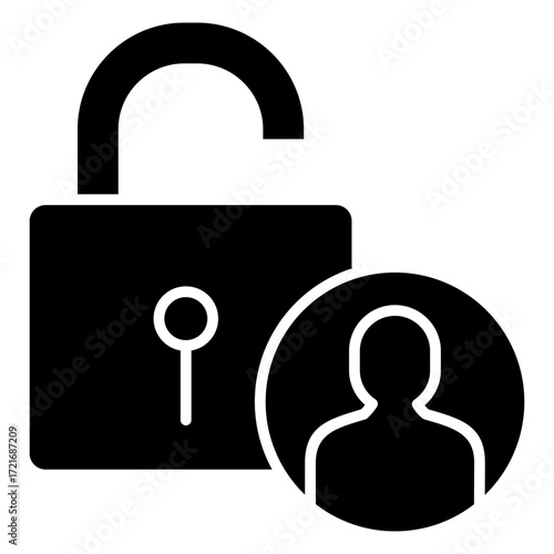Acces Control Glyph Icon