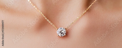Elegant necklace with a sparkling pendant enhances beauty and charm.