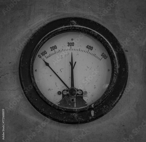 The old gauge on breaker panel