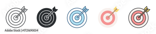 Target Icon Set Multiple Style Collection