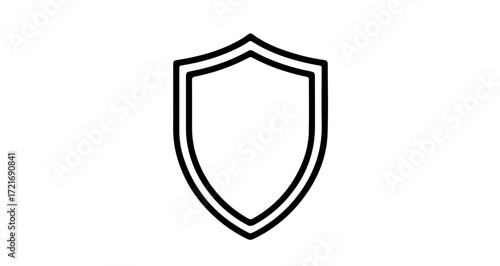 Free Download Shield icon, representing security, defense, and protection in a simple outline - GFXLoad