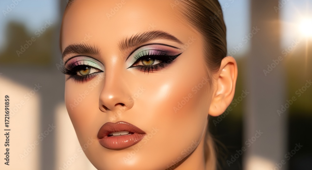 Fototapeta premium makup after woman