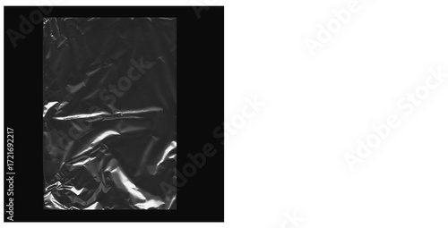 High-Resolution Crumpled Plastic Sheet Texture - Transparent Overlay, Wrinkled Film, Grunge Element, Distorted Surface for Abstract Backgrounds & Effects.