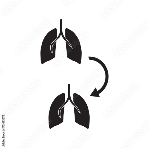 Lung Transplant Glyph Icon