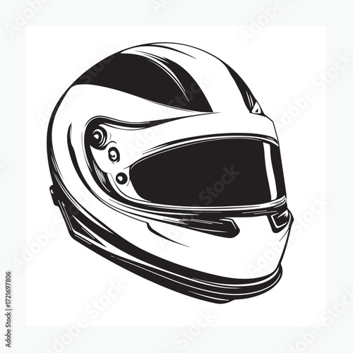motorcycle helmet isolated on white