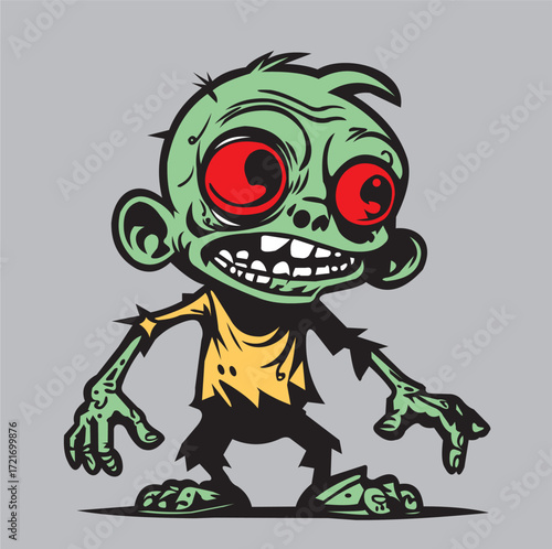 The zombie vector design is very cool and very suitable for brand logos or images on t-shirts.