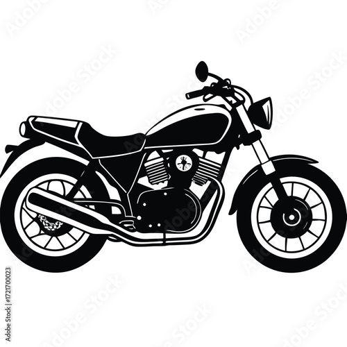motorcycle on white background
