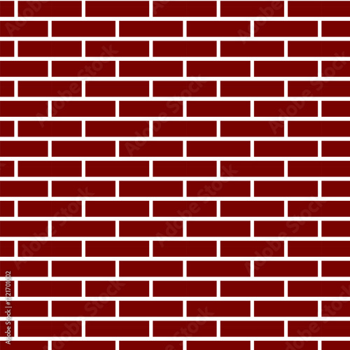 Maroon red brick wall seamless pattern design