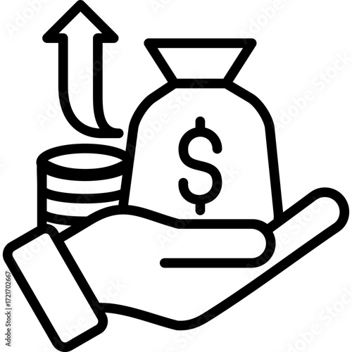 Revenue Stream line icon