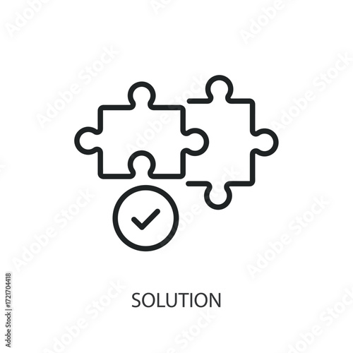 Solution thin line vector icons.