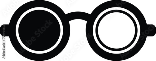 Stylish round eyeglasses vector image for fashion and vision correction needs