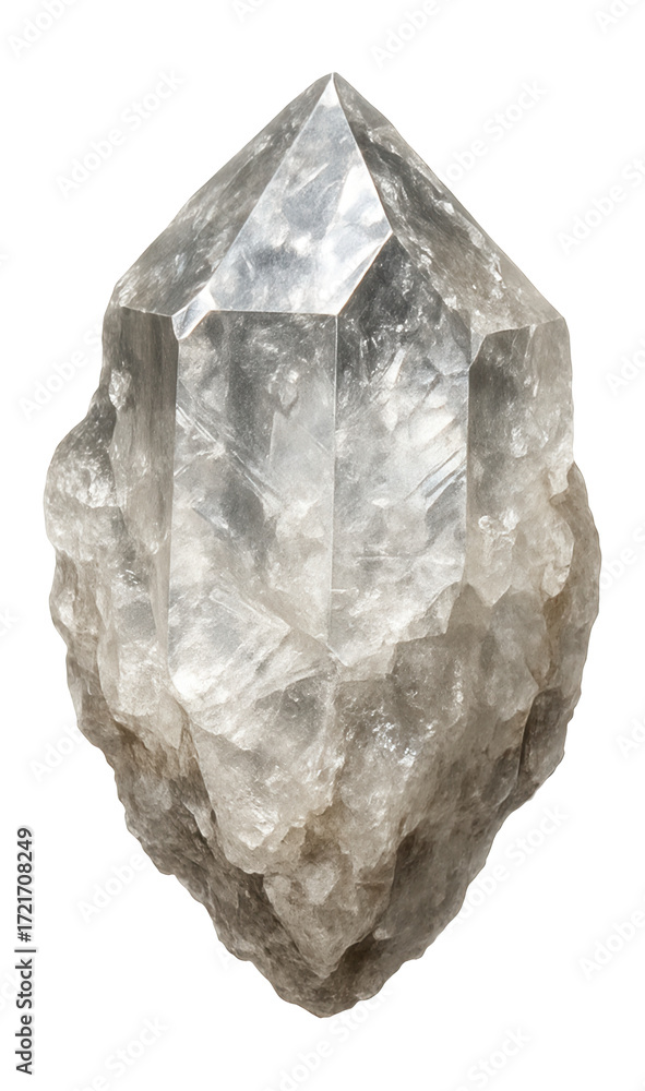 Obraz premium Rough quartz crystal specimen.