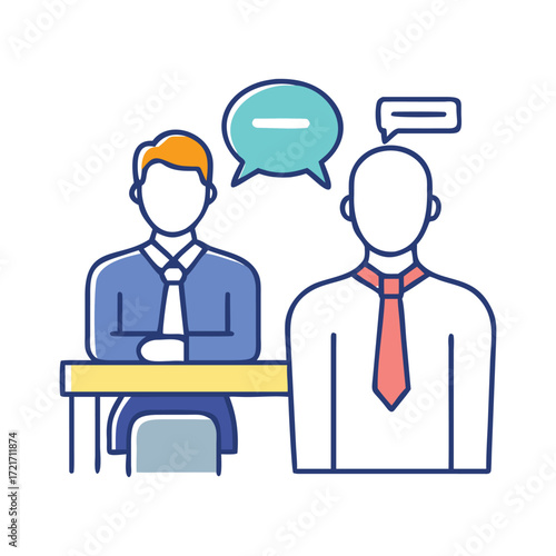 Professional job interview meeting two people discussing opportunities business communication