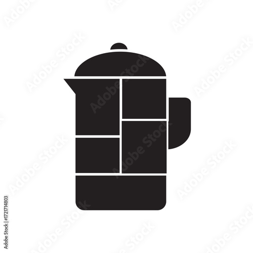 French Press Coffee Maker Glyph Icon