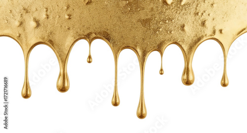 Gold drip on transparent background png