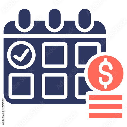 Subscription Plan glyph color icon