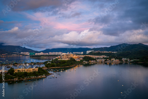 San Mun Tsai Fishing Village at Dawn