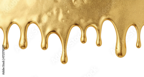 Gold drip on transparent background png